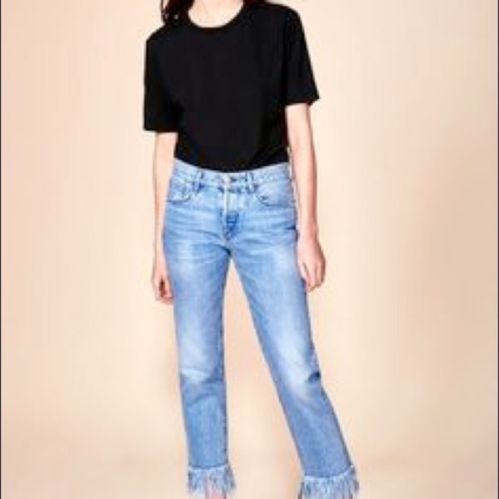 Carmar fringe crop jeans